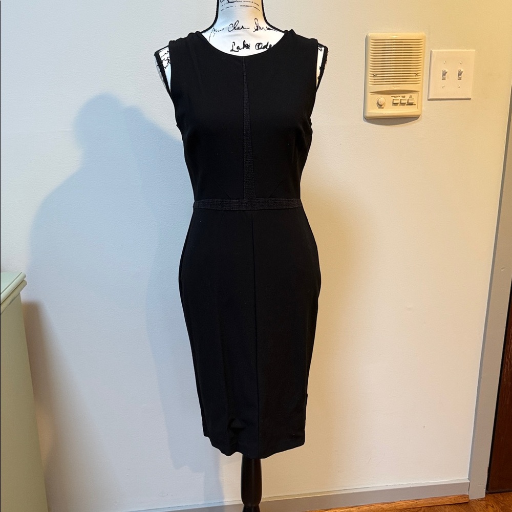 White House Black Market Classic Black Midi Dress